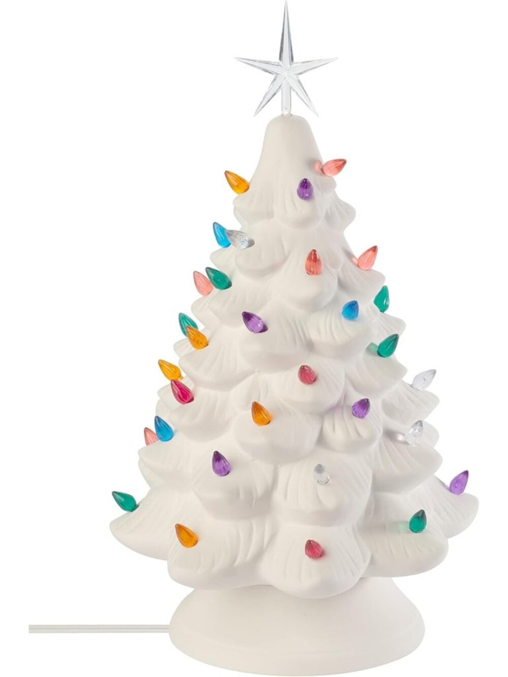 Large 15.5" Light-Up Ceramic Christmas Tree Kit - Paint Your Own, Includes Base